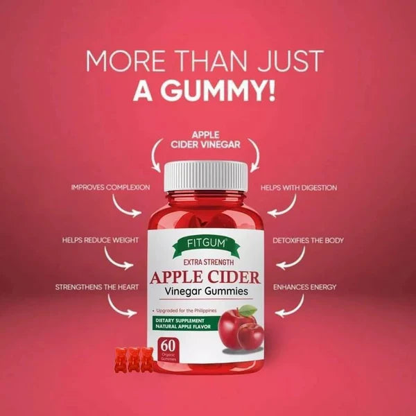 Extra Strength Apple Cider Vinegar Gummies (Original)  فيت جم – علكات خل التفاح بتركيز قوي (أصلي)